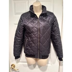 Patagonia Diamond Quilted Bomber Jacket Womens XS Black Full Zip STY28106 FA19